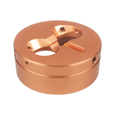 Buon prezzo Alloggiamento ottico lavorato di precisione CNC in alluminio AL6061 con finitura anodizzata oro e tolleranza di ±0.01mm in linea