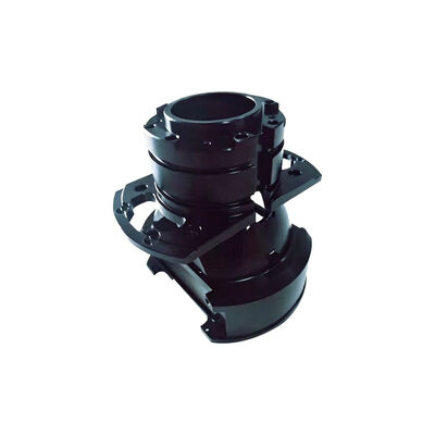 Buen precio Casas CNC de acabado anodizado negro de precisión con brida base y piezas de fresado de torneado CNC en línea