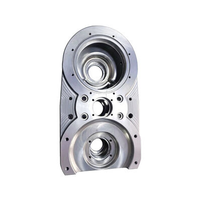 Buen precio Placa de caja de engranajes de doble perforación de aluminio mecanizado brillante de acabado de precisión CNC en línea